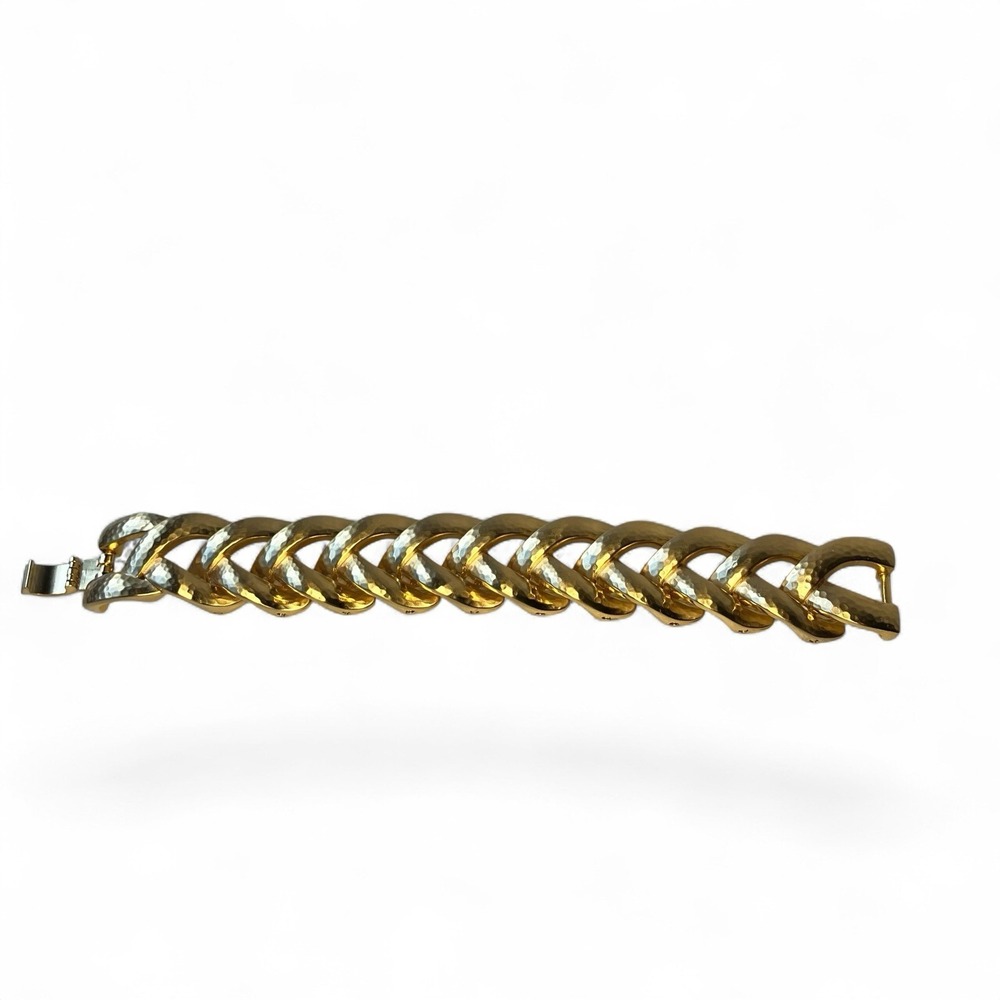 Brighton Grand Canal Bracelet JB5881 Brushed Gold Chunky 7" $128 Retail - Picture 5 of 8